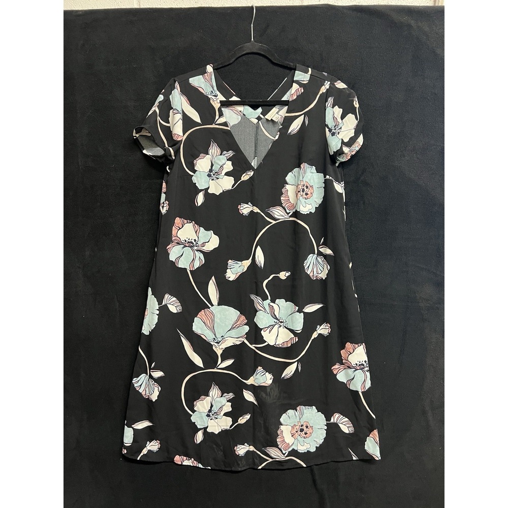 A New Day Black Floral Dress Women's Size M